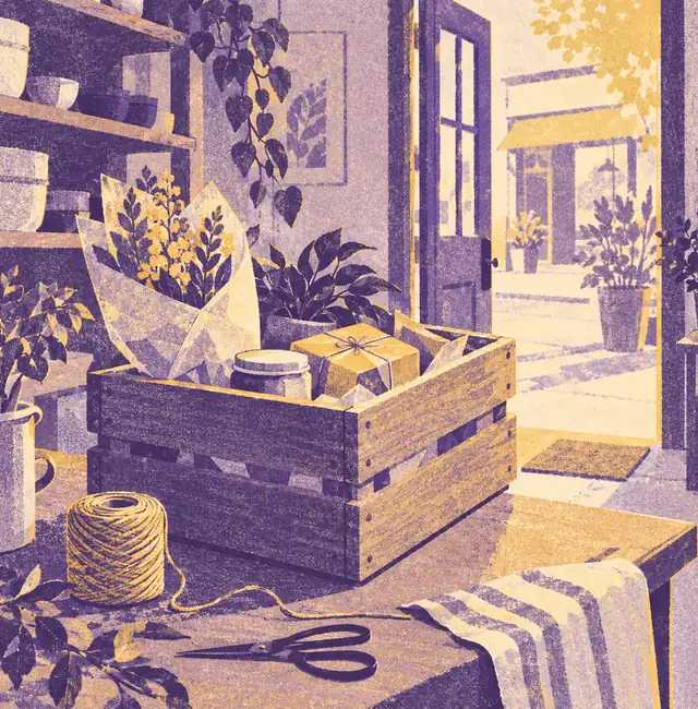 Illustration of local businesses equipment and workspace
